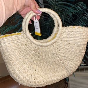L’Occitane wicker hand bag new with tags